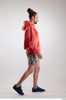 Nigel 1 blue sneakers dressed floral printed shorts salmon hoodie…